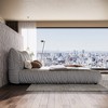 King Size Upholstered Platform Bed with Removable Cushion and Solid Wood Frame - 4 of 4
