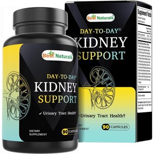 Best Naturals Day-to-Day Kidney Support with Cranberry Fruit, Vitamin C, B12, D-Mannose, Uva Ursi, Juniper Berry, Parsley Leaf 90 Veg Capsules - 1 of 4