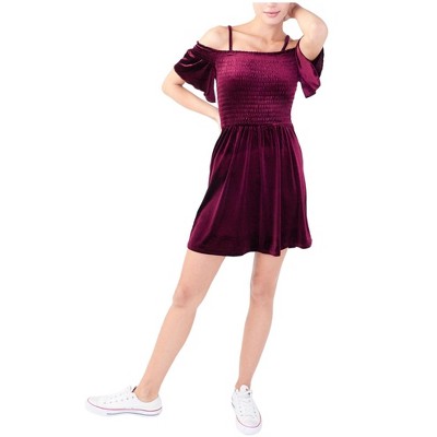 Aeropostale Womens Velvet Shift Dress