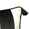 15"x30" Oversized Brooklyn Faux Striped Oblong Throw Pillow with Tassels - Edie@Home - 2 of 4