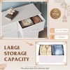 Aoibox White 6 Drawer Fabric Dresser for Bedroom Double Chest Storage Tower with Bins Sturdy Steel Frame Closet - 4 of 4
