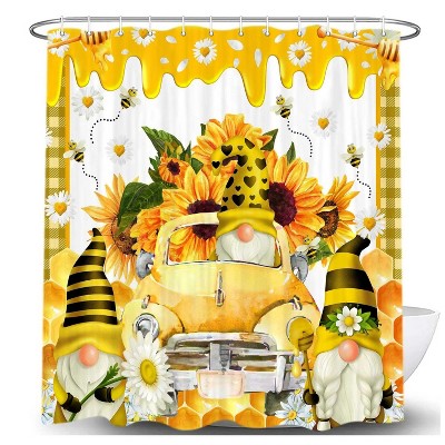 LunaLulinlk Bee Gnome Sunflower Shower Curtain