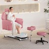 COZONY Reclining Pedicure Chair with Stool,360° Swivel Hydraulic Pedi Chair with Footrest & Massage Foot Basin for Beauty Spa Salon,Adjustable Height - 2 of 4