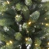 National Tree Company 4.5' PreLit LED Feel Real Trinity Spruce Artificial Christmas Tree in Burlap Base - 2 of 3