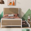 NicBex Full/Queen Platform Bed Frame with Metal Cutout Headboard and Footboard,Metal Platform Bed with 2 Drawers,No Box Spring Needed,Easy Assembly - 3 of 4