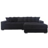 NicBex New Arrival Oversized 2 Piece L Shaped Corduroy Sofa with Left Chaise Daybed,Armrests & Throw Pillows,Easy Assembly - 4 of 4