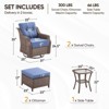 Gymojoy Outdoor Swivel Chairs with Side Table Glider Chair with Cushion - 3 of 4