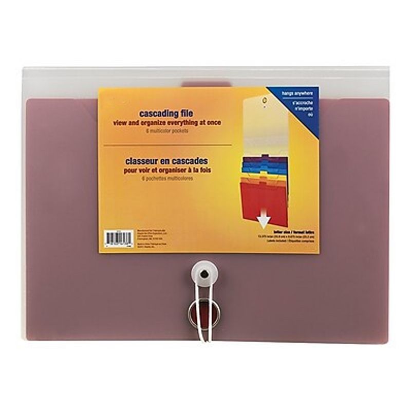 MyOfficeInnovations Cascading Poly Expanding File Letter Size 6-Pocket Multicolor 354576, 5 of 9
