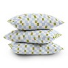 Deny Designs 26"x26" De Koro Checkered Throw Pillow Blue and Chartreuse - 4 of 4