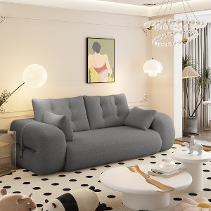 KWPZQEB Folding Sofa Bed, Convertible Sleeper Chair with Pillows, 3-in-1 Foldable Sofa Bed, Comfy Fabric Floor Sofa for Living Room Bedroom - 1 of 4