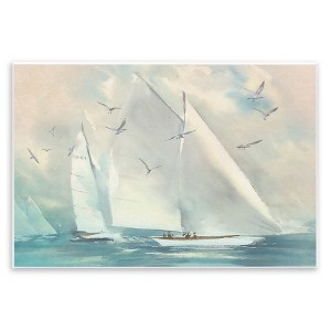 Stupell Industries Sailboats Ocean Water Waves Wall Plaque Art - 1 of 4