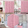 Pink Ruffle Shower Curtain - Farmhouse Ruffled Fabric for Bathroom 72 inches x 72 inch - 2 of 4