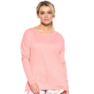 Felina Women's Velvety Soft Slub Long Sleeve Tee - 1 of 2