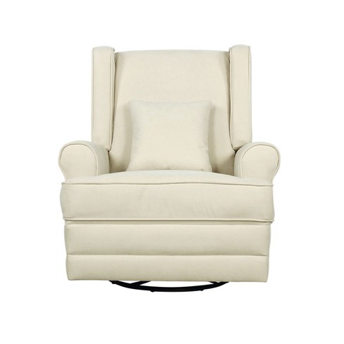 Evolur Melbourne Upholstered Seating Wing Back Glider Swivel Chair - image 1 of 4