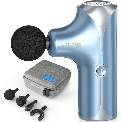 RENPHO Deep Tissue Massager Gun Electric Percussion Muscle Body Massager for Athletes, Gifts for Women, Men, Small & Quiet Portable Massage Gun with Carrying Case (Blue)