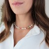 Colorful Beaded Necklace - Freshwater Pearl & Evil Eye Pendant, Stainless Steel 18K Gold Plated Y2K Trendy Jewelry for Women & Teen Girls - 2 of 4