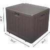 MaseiKar 35 Gallon ProPlus Lockable Resin Deck Box, Waterproof Outdoor Storage Box for Patio Furniture, Garden Tools, Pool Accessories - 3 of 4