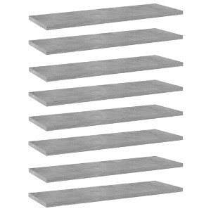 vidaXL Bookshelf Boards 8 pcs Concrete Gray 23.6 in.x7.9 in.x0.6 in. Engineered Wood - 1 of 4