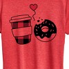 Women's - Instant Message - Coffee And Donut Short Sleeve Graphic T-Shirt - 2 of 4
