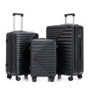 3 Piece Set Of Luggage,ABS Spinner Wheel Luggage With TSA Combination Lock,20/24/28 Inch Luggage Set,Suitcases Set-Cuddlewood - 3 of 4