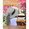 Tirrinia Wide Brim Sun Hat with Ponytail Hole for Women Girl, Boonie Cap for Fishing Safari Hiking Garden, Lightweight Breathable Adjustable Solid Hat - 2 of 4