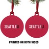 Seattle University Redhawks Logo Aluminum Holiday Christmas Tree Ornament - 2 of 4