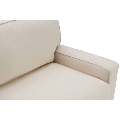 Palisades Light Cream Linen 73" Compact Sofa with Removable Cushions