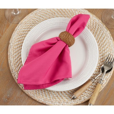 Fuchsia Cotton Everyday Table Napkins Set of 12