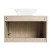 Vynxaria 30 in. Single Modern White Oak Plywood Bath Vanity with White Slate Sink Top KD-PACKING Ready to Assemble - 4 of 4