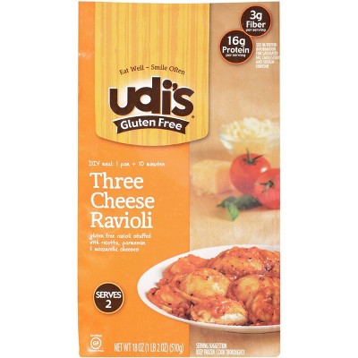 Udi's Frozen Gluten Free Three Cheese Frozen Ravioli - 18oz