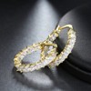 Hoop Earrings for Women Princess Cubic Zirconia White Gold Plated Ginger Lyne Collection - 3 of 4