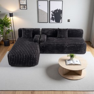 110" Cloud L-Shaped Modular Sectional Sofa with Pillows - 1 of 4