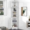 Multi-Functional Corner Cabinet, Bathroom Storage Cabinet With 2 Doors And Adjustable Shelves, Bathroom Cabinets 66 Inch High-Cuddlewood - 2 of 4