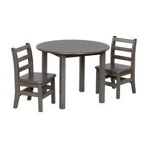 ECR4Kids 30in D Round Hardwood Table and Chair Set, 12in Seat Height - 1 of 4