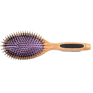 Bass Brushes Style & Detangle Hair Brush Premium Bamboo Handle with Professional Grade Nylon Pin Large Oval - 1 of 4