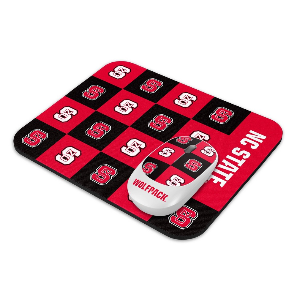 NCAA NC State Wolfpack Mouse and Mousepad Set: USB-A Wireless Technology for Home Use