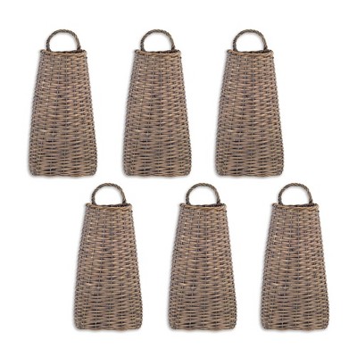 Melrose Willow Wall Basket (Set of 6)