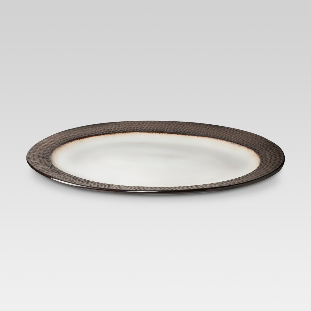 Bronze Oval Serving Platter 15" Threshold DailyMail