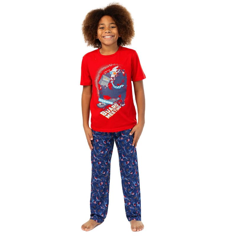 Sleep On It Boys 2-Piece Short-Sleeve Jersey Pajama Pants Set, 5 of 8