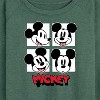 Women's - Disney - Mickey Mouse Grid Lightweight French Terry Wide Neck Long Sleeve Shirt - 2 of 4