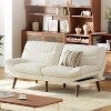 Futon Sofa Bed with Adjustable Backrest & Armrests, Convertible Futon Sofa Couch for Small Spaces, Living Room or Office - 3 of 4
