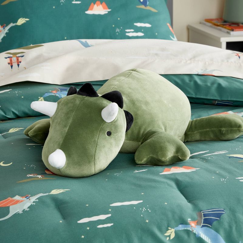 Dinosaur Weighted Plush Kids&#39; Throw Pillow Green - Pillowfort&#8482;, 3 of 8