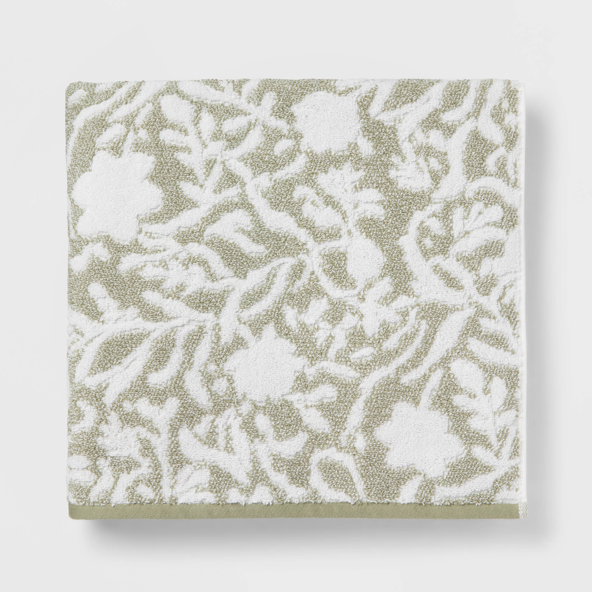 Performance Plus Oversized Bath Towel Light Green Floral - Threshold™
