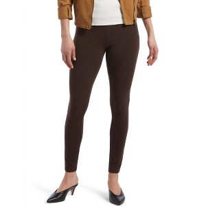 Women's Wide Waistband Blackout Cotton Leggings - HUE - 1 of 2