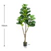 2Pack Artificial Fiddle Leaf Fig Tree, Faux Fiddle Leaves Fake Fig Silk Tree in Pot,Home Indoor Corner Decor for Living Room Bathroom Office - 2 of 4