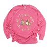 Simply Sage Market Women's Bunnies Floral Wreath Long Sleeve Garment Dyed Tee - 2 of 4