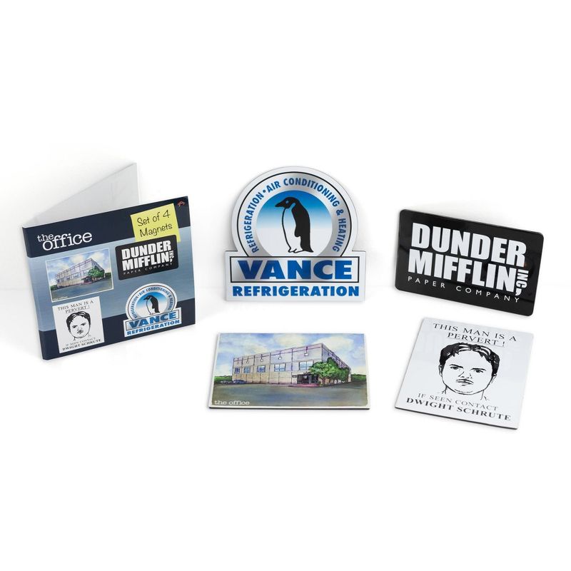 Just Funky The Office Fridge Magnet Set - 4pcs Cool 4x3 Inches Flat Refrigerator Magnets, 1 of 8