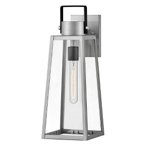 Lark Hugh 1 - Light Lantern in  Antique Brushed Aluminum/Black - 1 of 4