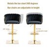 20.5" Vintage Velvet Counter Height Bar Stools Set of 2 with Back and Footrest for Kitchen, Dining Room, or Bar - 2 of 4
