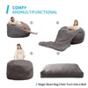 Mjkone Bean Bag Chairs for Adults, 2 in 1 Bean Bag Chairs, Convertible Bean Bag with Filler for Gaming Large Foam - 4 of 4